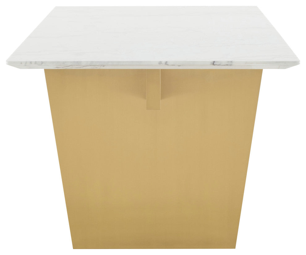 Aiden White Stone Dining Table, HGNA565
