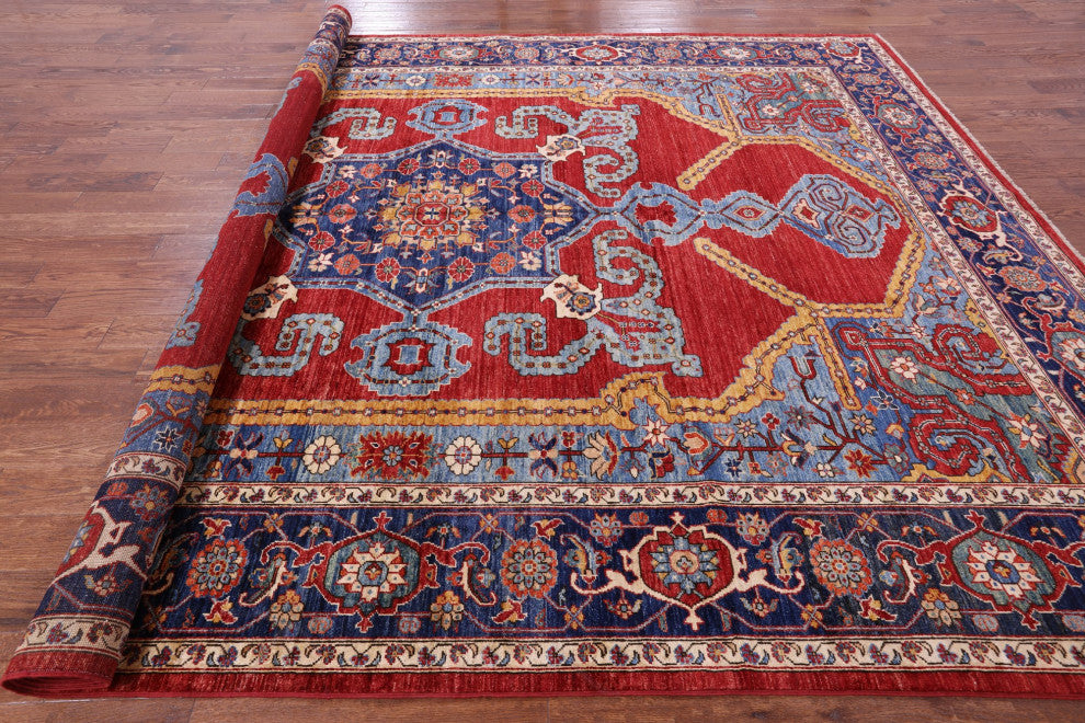 Handmade Persian Fine Serapi Wool Rug 9' 10" X 13' 4" - Q12632