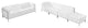 Hercules Imagination Series Leather Sofa and Lounge Chair Set, 5-Piece, White