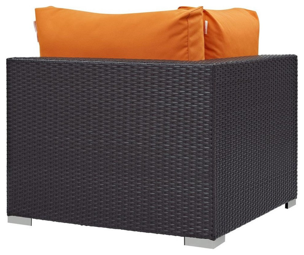 Espresso Orange Convene Outdoor Patio Corner