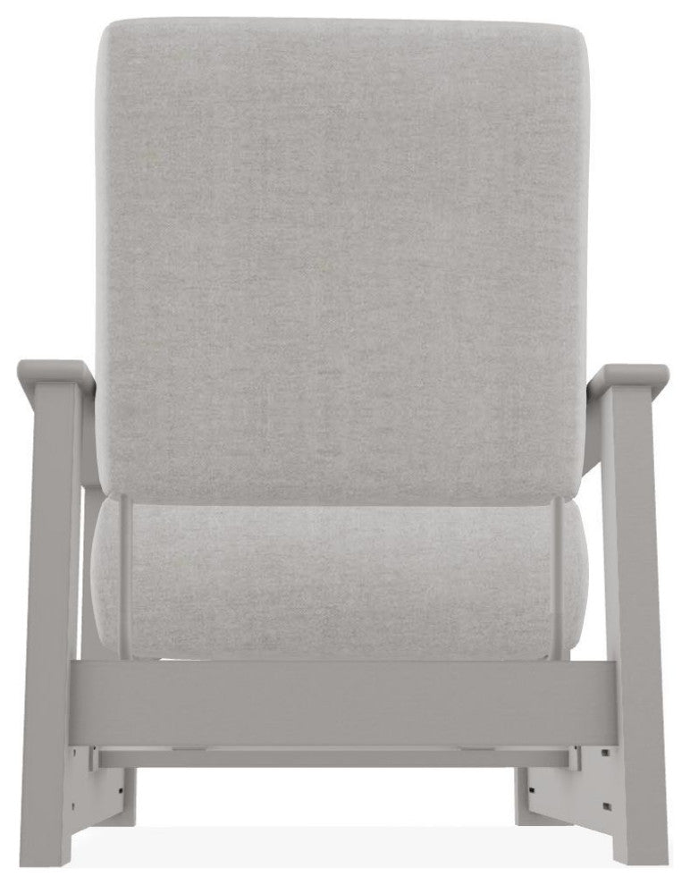 Leeward Deep Seat Outdoor Armchair with Hidden Motion, Charter Silk/Warm Gray