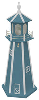 Standard Lighthouse, Wedgewood Blue & White, 4 Foot, Revolving Beacon Light