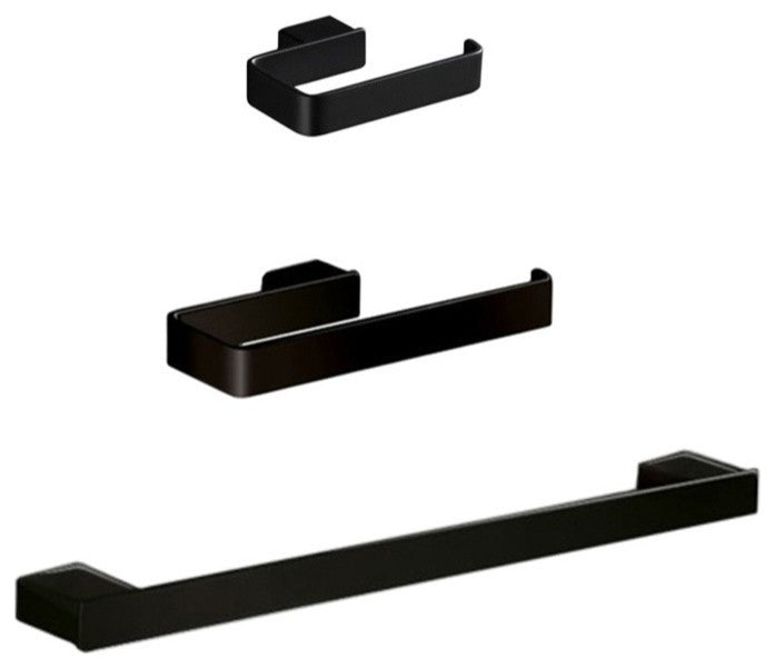 3 Piece Black Accessory Set
