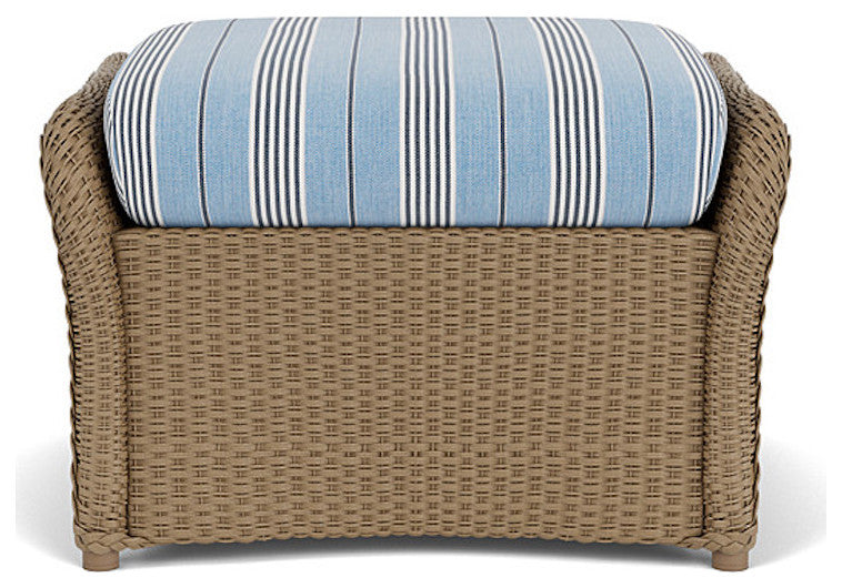 Lloyd Flanders Weekend Retreat Woven Ottoman, Fawn, Hansen Sky