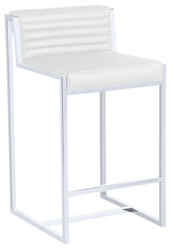 Ripple Counter Stool (Set of 2), White