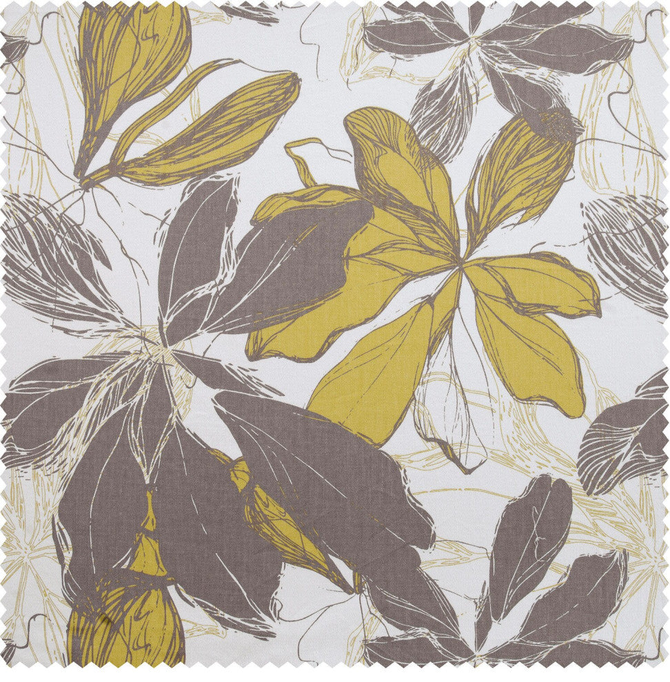 Sunny Day Gold Printed Cotton Fabric Sample, 4Wx4L