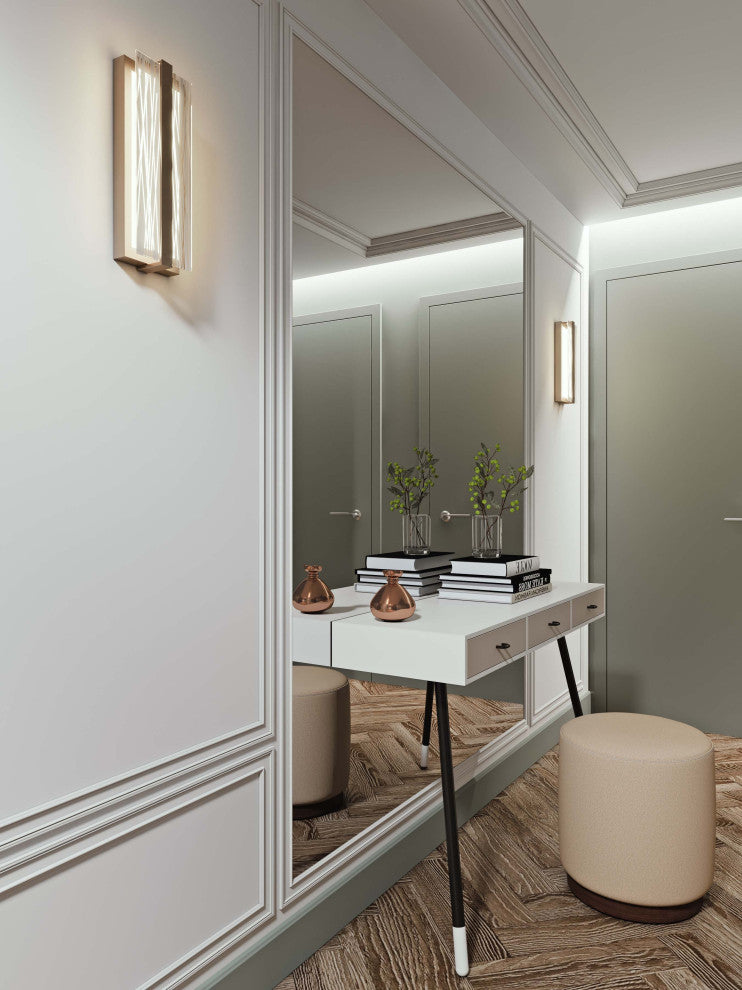 Gallery 14" LED Sconce, Satin Brass
