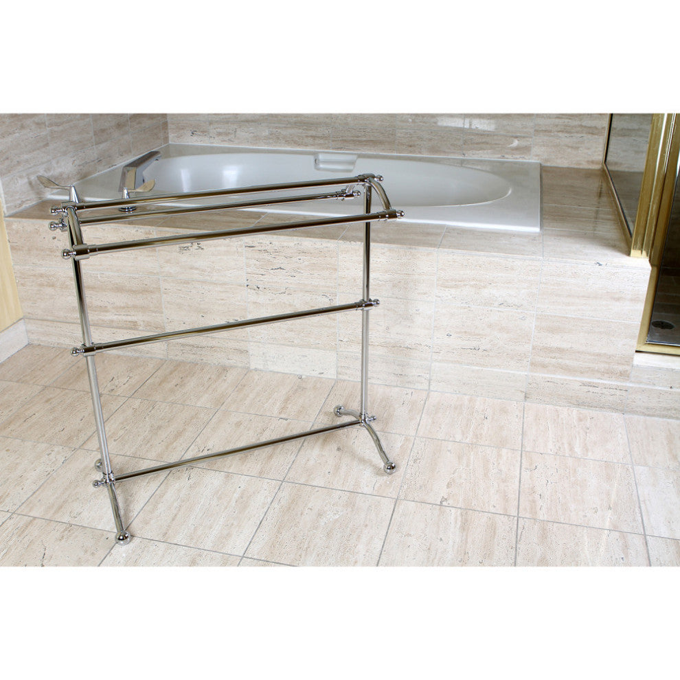 Kingston Brass Pedestal Towel Rack, Polished Chrome