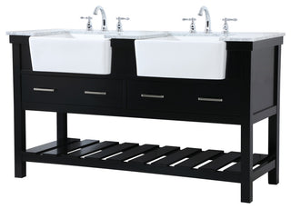 Home Living 22" Farmhouse Black-Light Bathroom Vanity