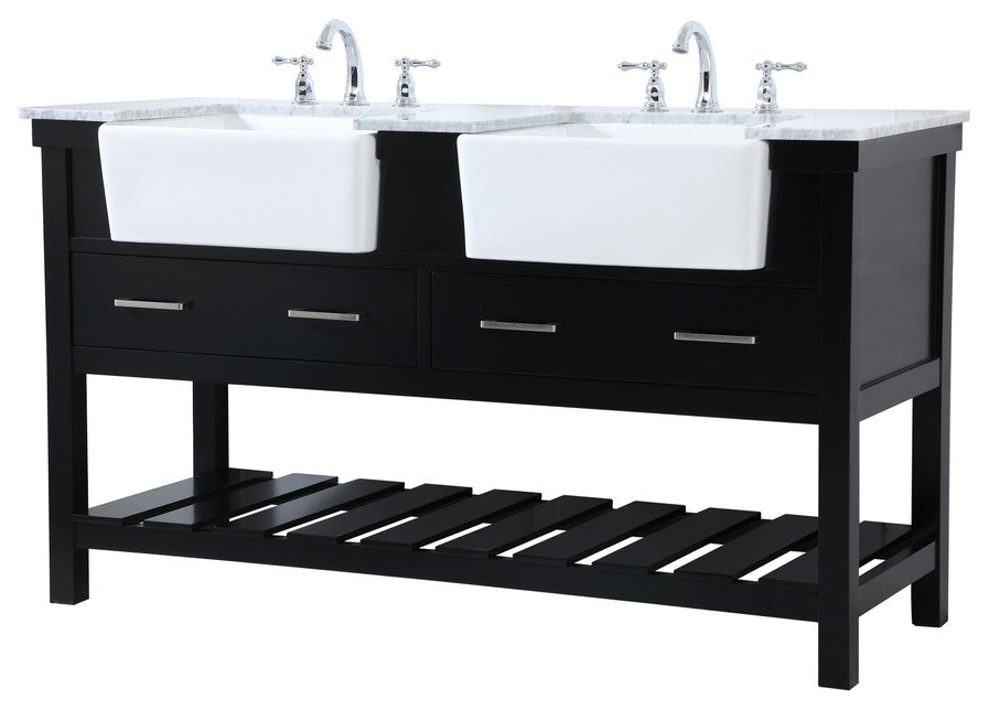 Home Living 22" Farmhouse Black-Light Bathroom Vanity