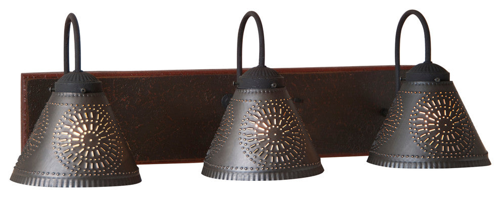 Crestwood Vanity Light, Espresso With Salem Brick