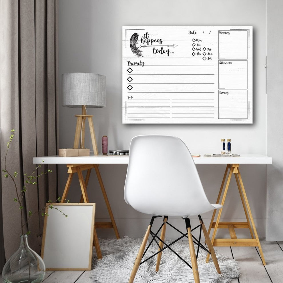 R2H Methods ''It Happens Today'' Dry Erase Daily Planner on ArtPlexi