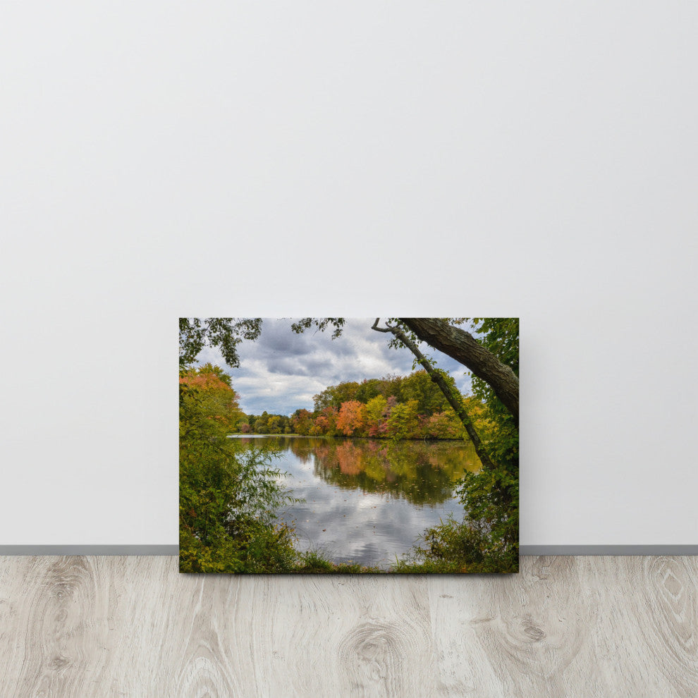 Lost in Autumn Color Landscape Photo Canvas Wall Art Print, 12" X 16"