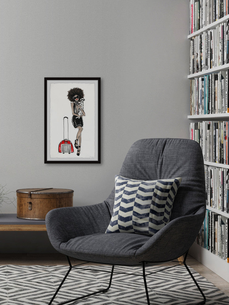 "I'm on My Way" Framed Painting Print, 16x24
