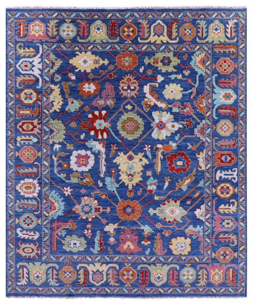 Handmade Turkish Oushak Wool Rug 8' 1" X 10' 0" - Q15846