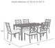 Locke 7Pc Outdoor Dining Set Table, 6 Chairs