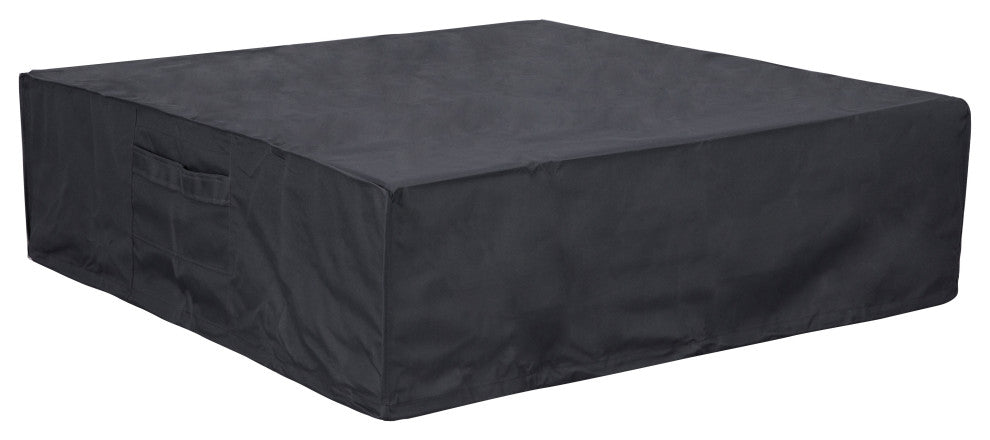 Pyromania Monument Concrete Fire Pit Table, 41"x41", Slate, Natural Gas