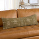 Tarik Medallion Olive Green/ Cream Down Pillow 13"X40" Lumbar, Down Fill