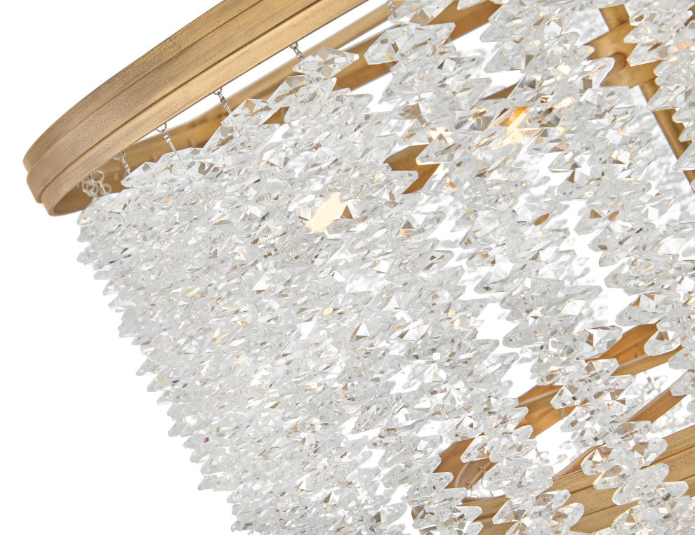 Fredrick Ramond Rubina Medium Chandelier, Burnished Gold