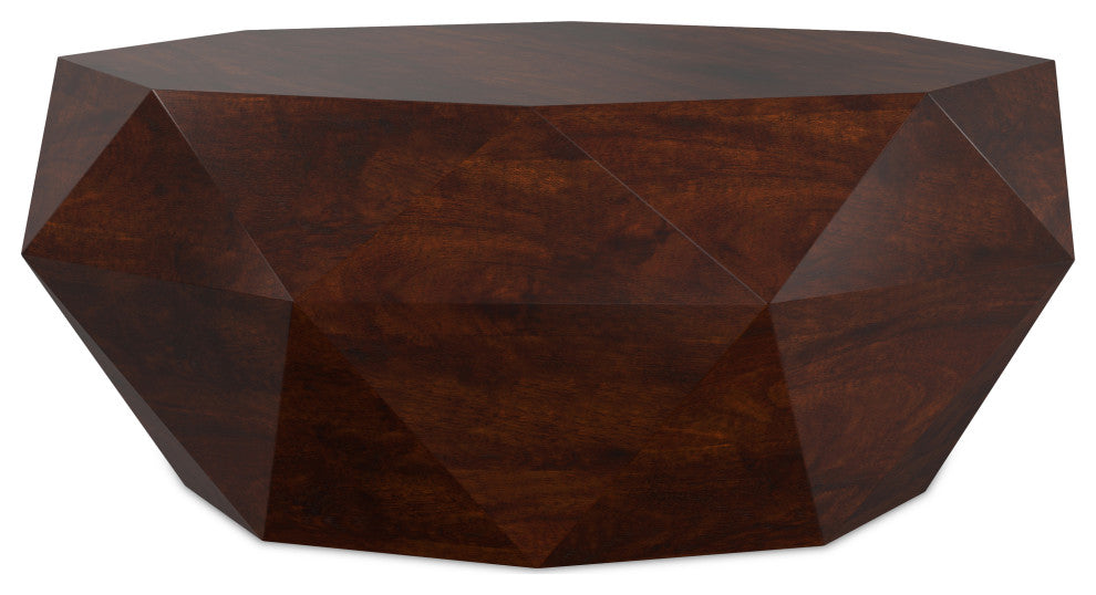 Zayn SOLID ACACIA WOOD Coffee Table, Walnut Brown