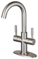 Kingston Brass LS8558DL Concord Two-Handle Bar Faucet, Brushed Nickel