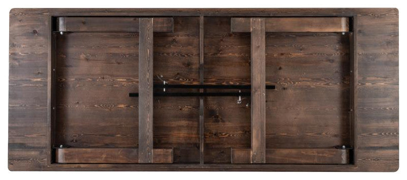 HERCULES Series 8' x 40" Solid Pine Folding Farm Table, Mahogany