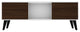 Doyers 53" TV Stand, White and Nut Brown