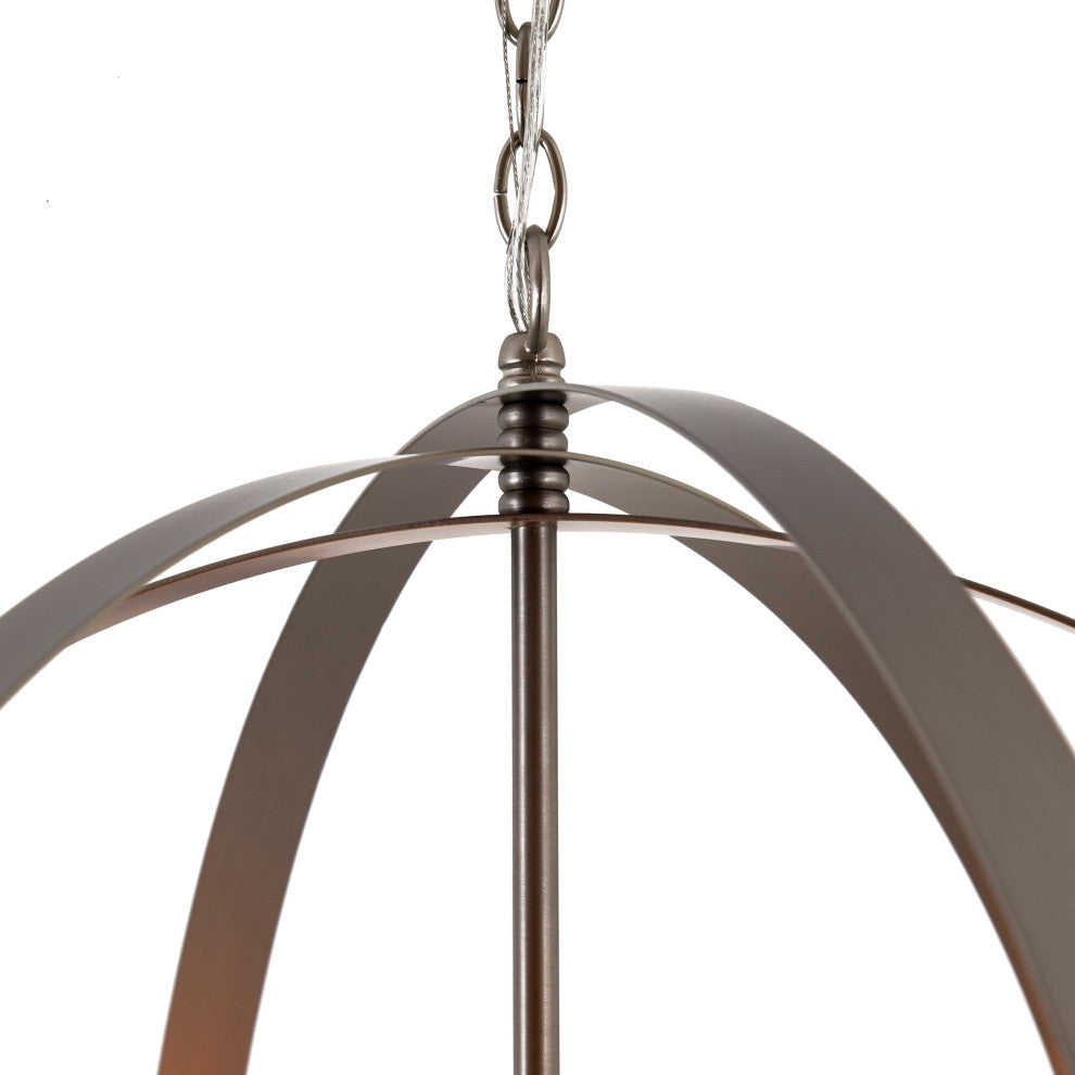 Tira 6-Light Orb Chandelier, Satin Nickel