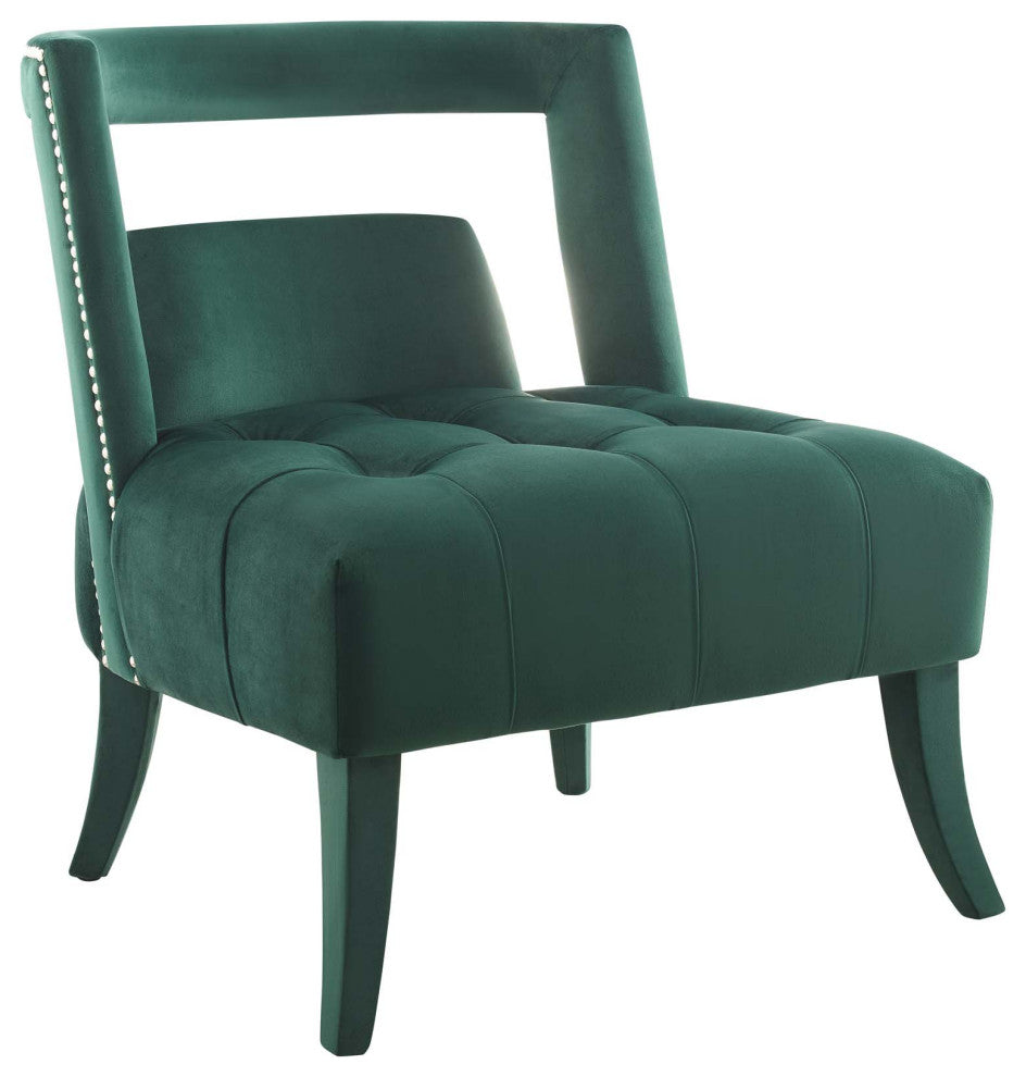 Honor Accent Lounge Performance Velvet Armchair Green