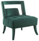 Honor Accent Lounge Performance Velvet Armchair Green