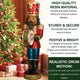 Indoor/Outdoor Christmas Decor, 5' Nutcracker and Bass Drum With Moving Hands