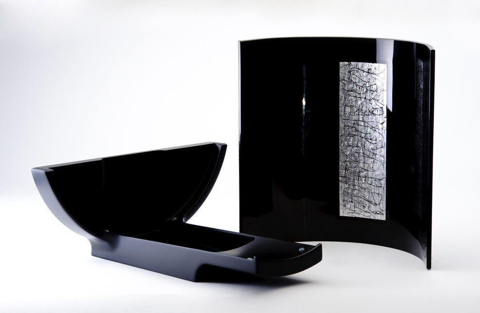 Marco Calla Vessel Sink, Black and Silver