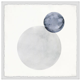 "Marbled Gray Circles" Framed Painting Print, 24"x24"