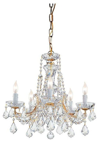 Crystorama Maria Theresa Chandelier, Clear Cut Crystal