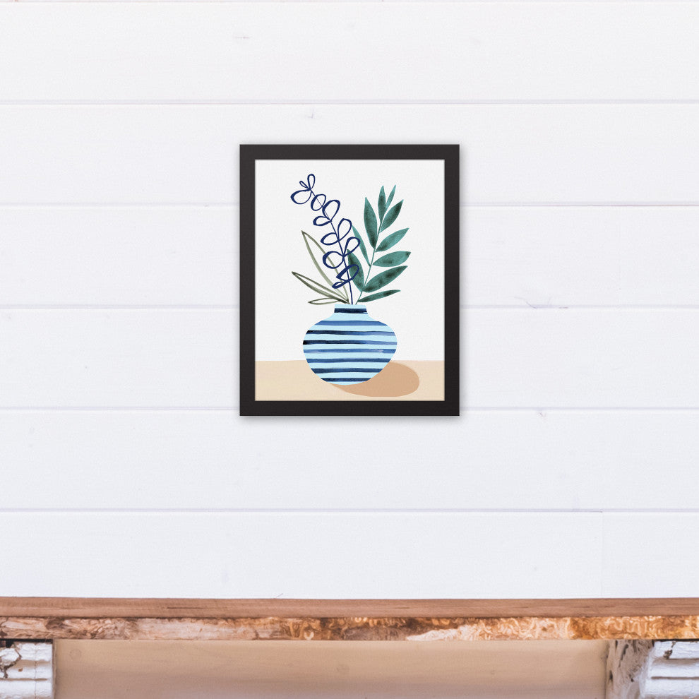 Bluey Potted Plant 11x14 Black Framed Canvas