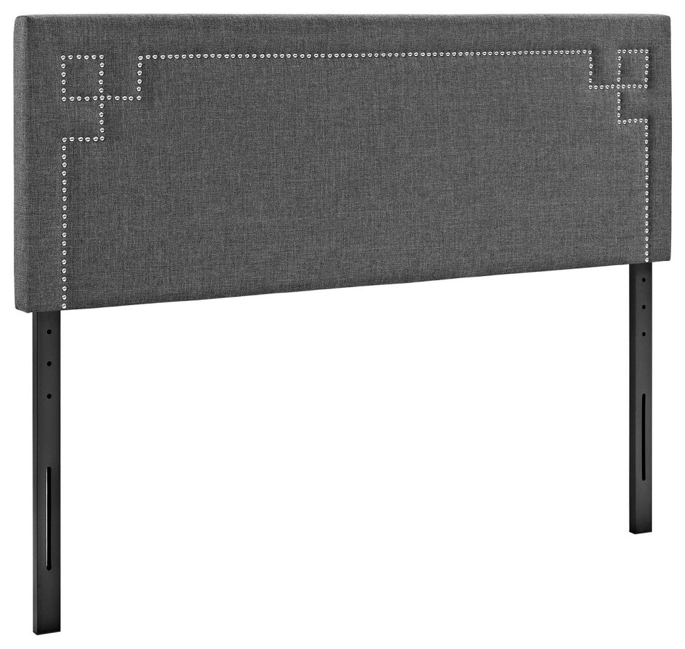 Josie Full Upholstered Fabric Headboard, Gray