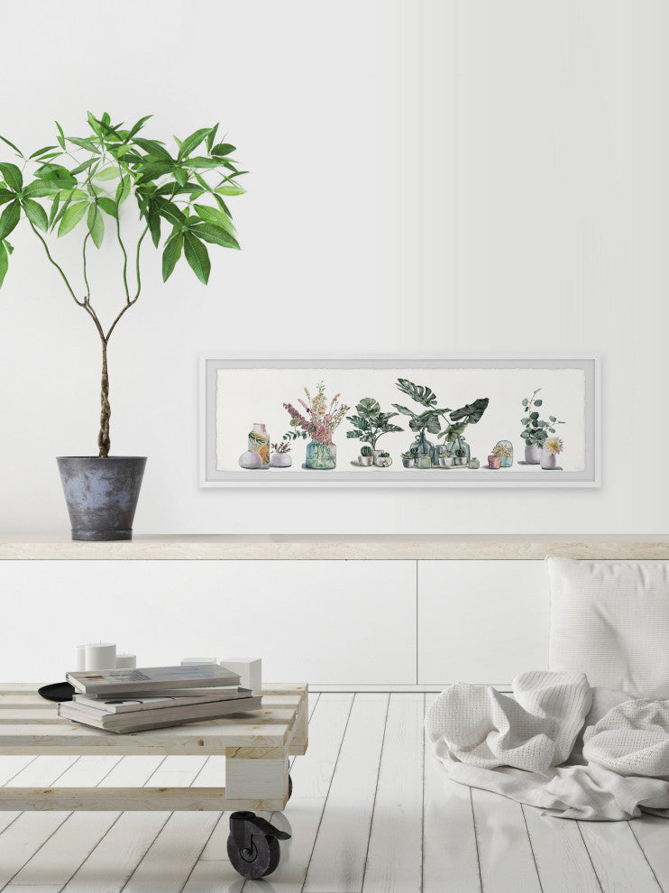 "Tropical Container Garden" Framed Painting Print