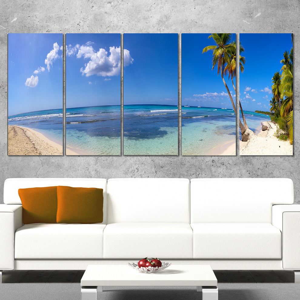 "Paradise Beach Panorama" Canvas Print, 5 Panels