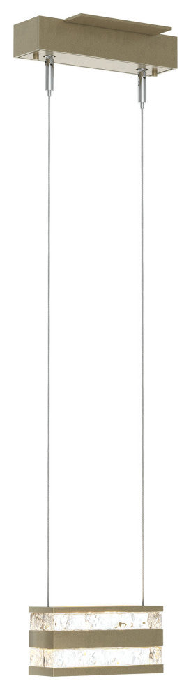 Stacks LED Pendant, Soft Gold Finish, Clear Glass