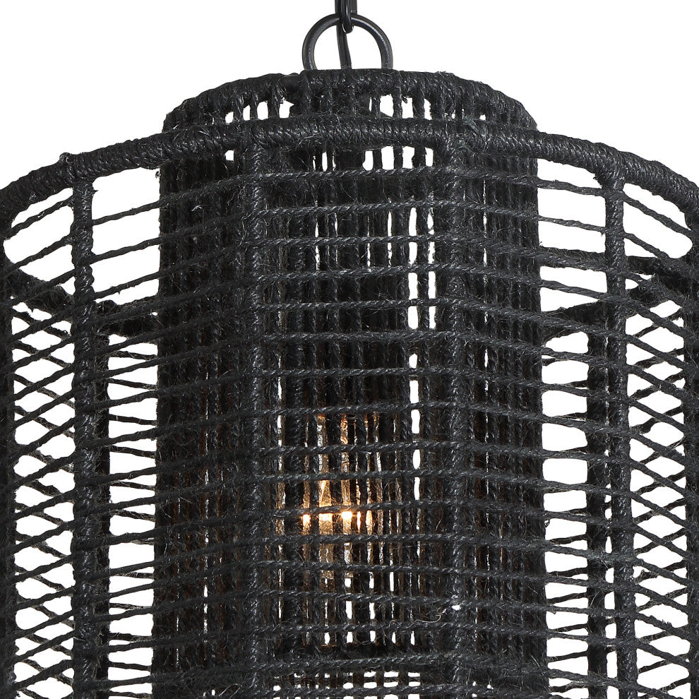 Crystorama Lighting Group JAY-A5001 Jayna 13"W Cage Pendant - Burnished Silver