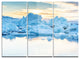 "Icebergs in Glacier Lagoon" Metal Wall Art, 3 Panels, 36"x28"