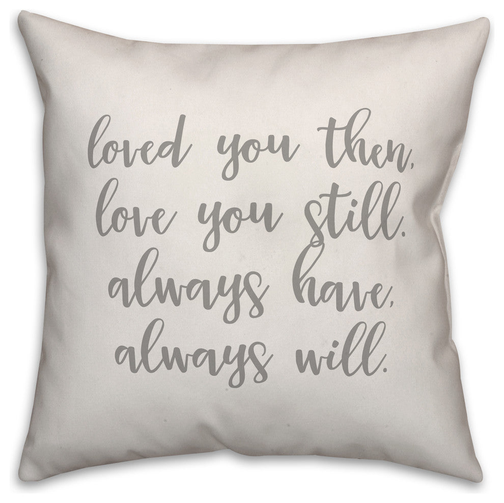 Love Never Gives Up 16x16 Throw Pillow Cover