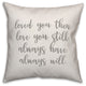 Love Never Gives Up 16x16 Throw Pillow Cover
