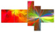 Colorful Christmas Spectacular Show, Abstract Canvas Print, 60"x32", 5 panels