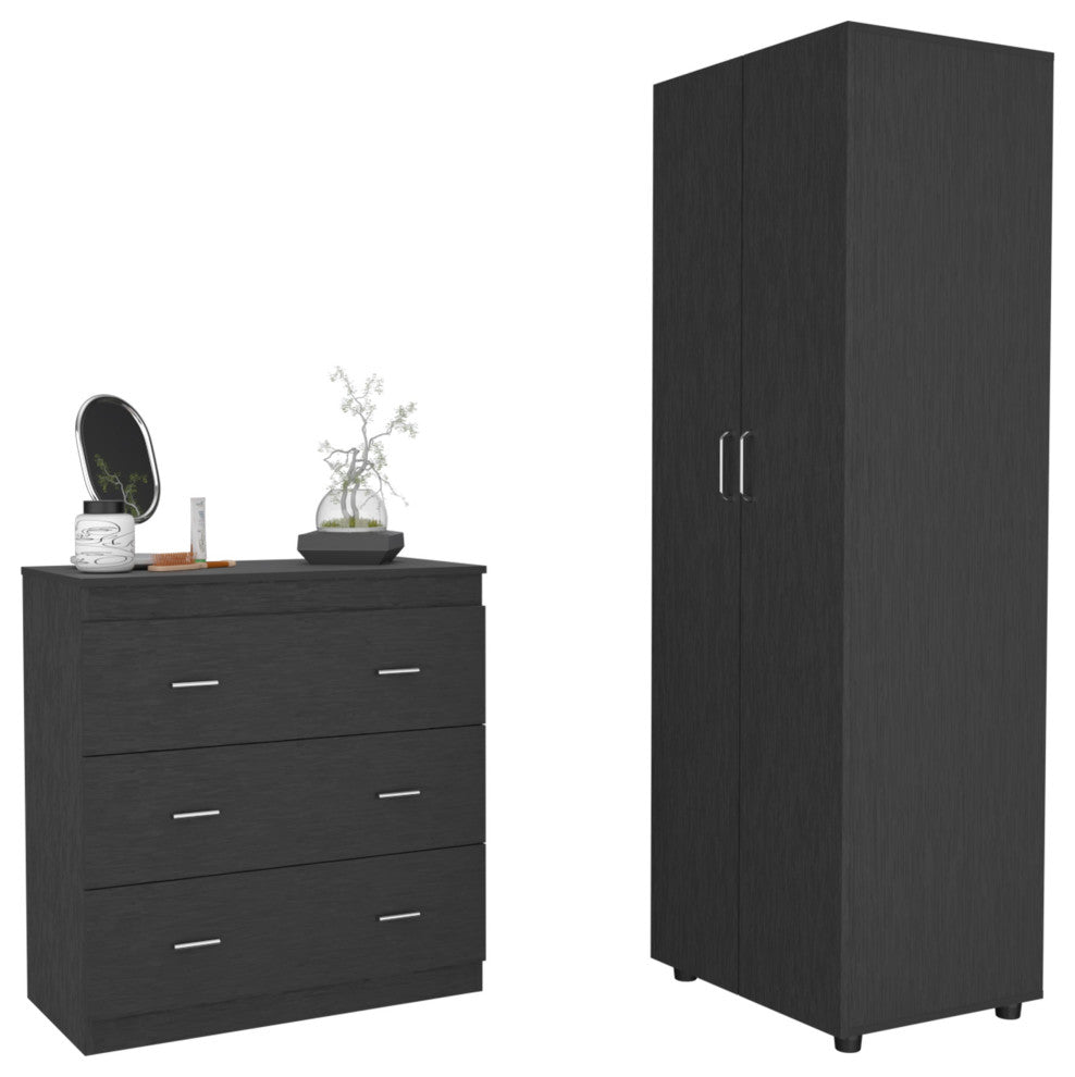 DEPOT E-SHOP Georgia 2-Piece Bedroom Set with Armoire and Dresser
