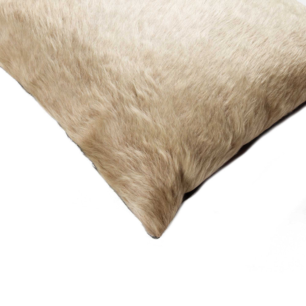HomeRoots 18" x 18" x 5" Natural Torino Cowhide Pillow 2-Pack