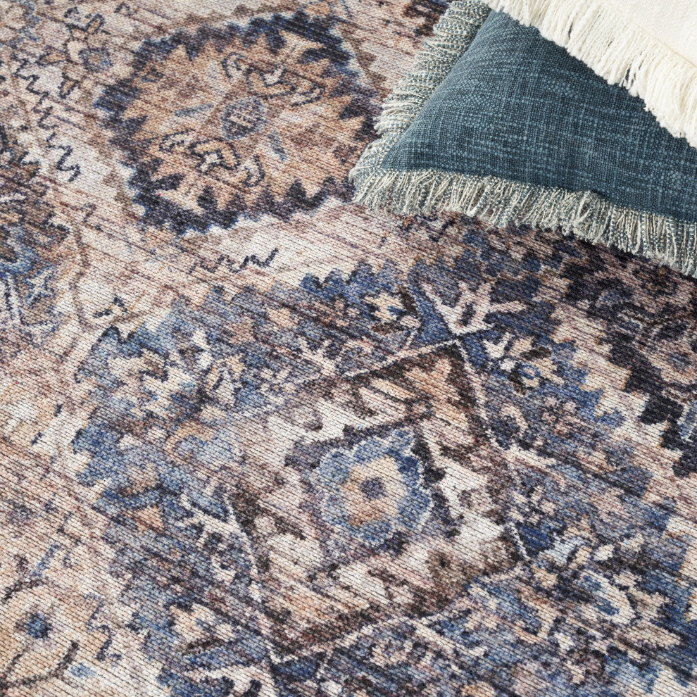 Nicole Curtis Nc Series 1 8' x 10' Ivory/Latte Machine Washable Area Rugs