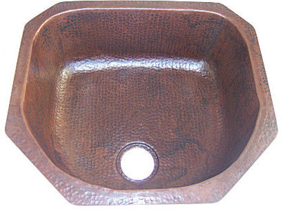 Modern Weathered Hammered Copper Kitchen Sink II