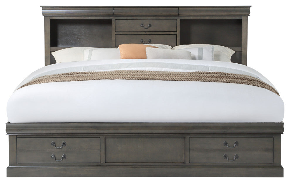 ACME Louis Philippe III Bed With Storage, Queen