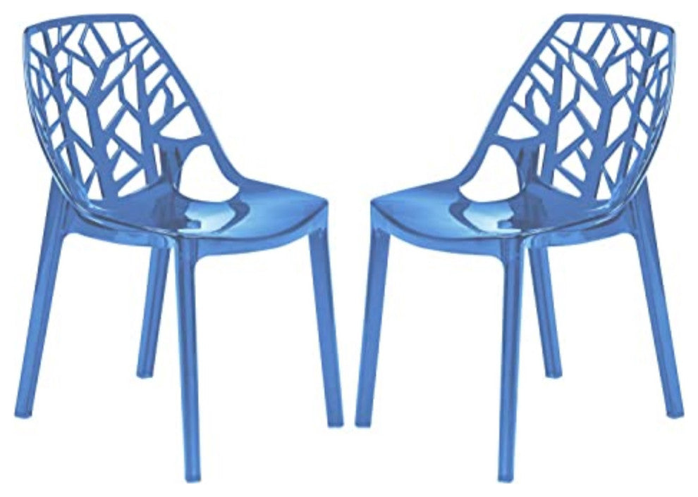 LeisureMod Modern Cornelia Dining Chair, Set of 2